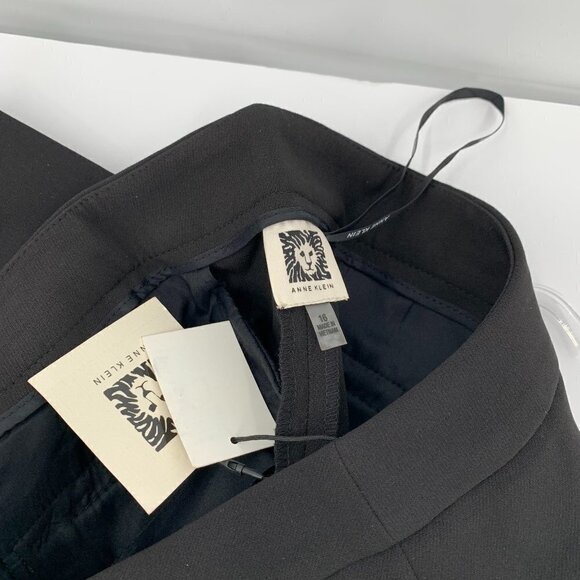 Anne Klein Contour stretch Bowie pants trousers ankle black tapered leg new 16 - Picture 5 of 5